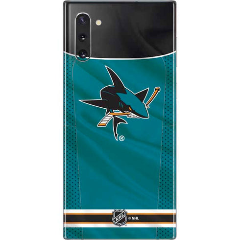 NHL San Jose Sharks Home Jersey Galaxy Note 10 Skin