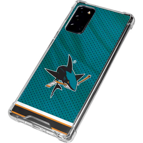 NHL San Jose Sharks Home Jersey Galaxy Note20 5G Clear Case