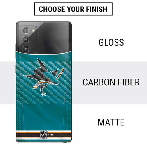 NHL San Jose Sharks Home Jersey Galaxy Note20 5G Skin