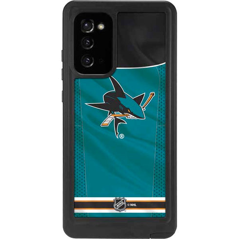 NHL San Jose Sharks Home Jersey Galaxy Note20 5G Waterproof Case