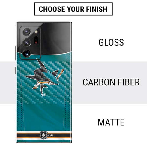NHL San Jose Sharks Home Jersey Galaxy Note20 Ultra 5G Skin