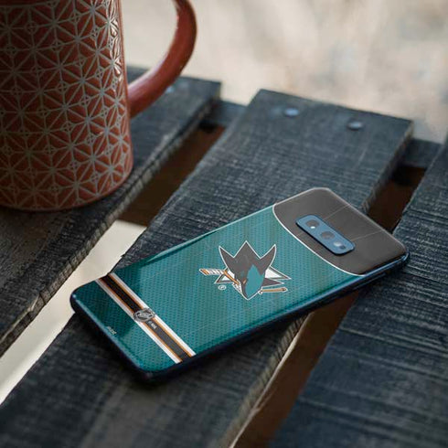 NHL San Jose Sharks Home Jersey Galaxy S10e Skin
