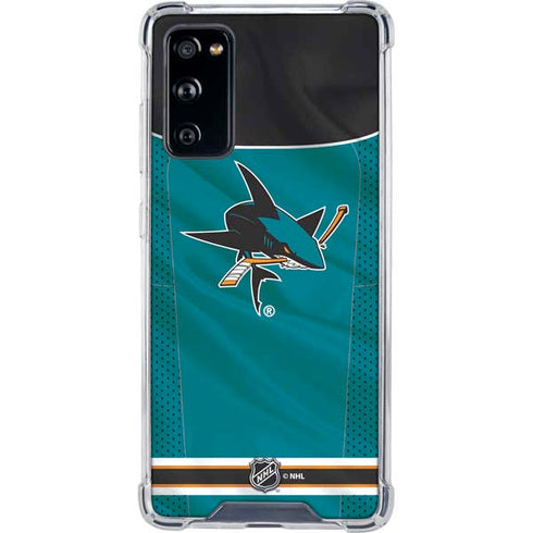 NHL San Jose Sharks Home Jersey Galaxy S20 FE Clear Case