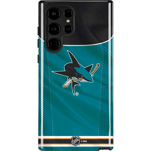 NHL San Jose Sharks Home Jersey Galaxy S22 Ultra Pro Case