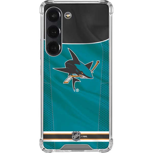 NHL San Jose Sharks Home Jersey Galaxy S23 Clear Case