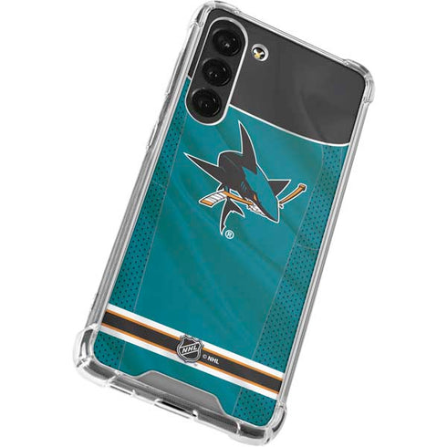 NHL San Jose Sharks Home Jersey Galaxy S23 Plus Clear Case