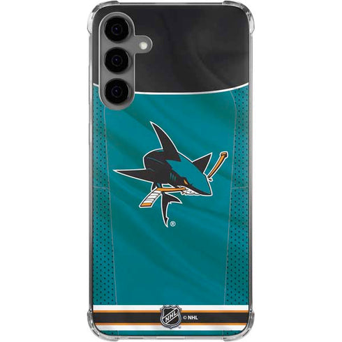 NHL San Jose Sharks Home Jersey Galaxy S24 Plus Clear Case