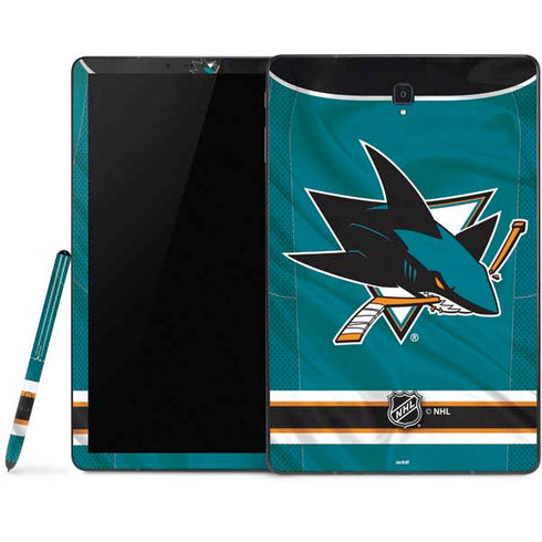 NHL San Jose Sharks Home Jersey Samsung Galaxy Tab Skin