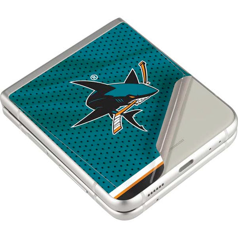 NHL San Jose Sharks Home Jersey Galaxy Z Flip3 5G Skin