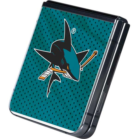 NHL San Jose Sharks Home Jersey Galaxy Z Flip5 5G Skin