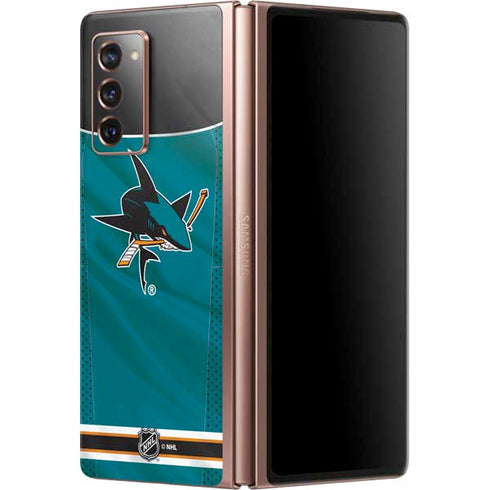 NHL San Jose Sharks Home Jersey Galaxy Z Fold2 5G Skin