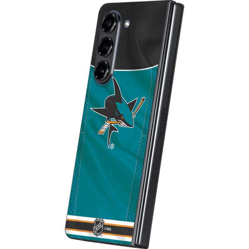 NHL San Jose Sharks Home Jersey Galaxy Z Fold5 5G Skin