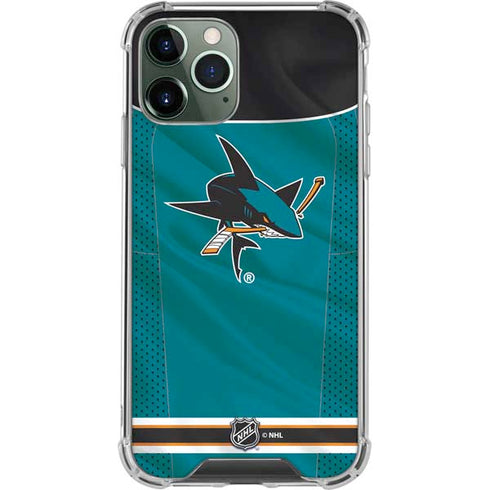 NHL San Jose Sharks Home Jersey iPhone 12 Pro Clear Case