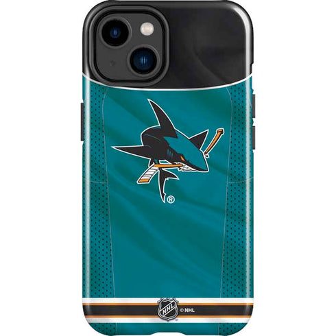 NHL San Jose Sharks Home Jersey iPhone 15 Plus Impact Case