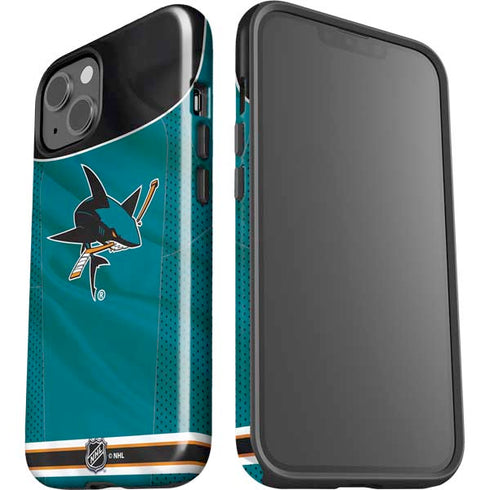NHL San Jose Sharks Home Jersey iPhone 15 Plus Impact Case