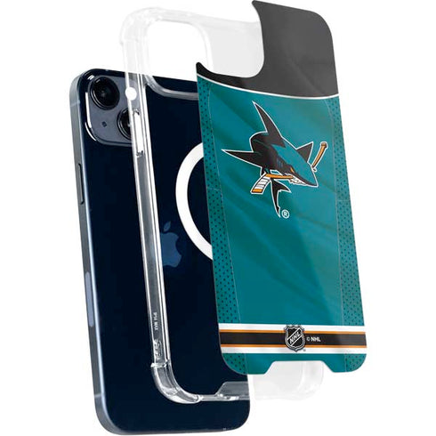 NHL San Jose Sharks Home Jersey iPhone 15 Plus MagSafe Case