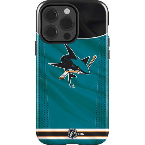 NHL San Jose Sharks Home Jersey iPhone 15 Pro Impact Case