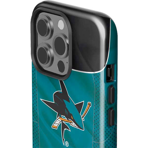 NHL San Jose Sharks Home Jersey iPhone 15 Pro Impact Case