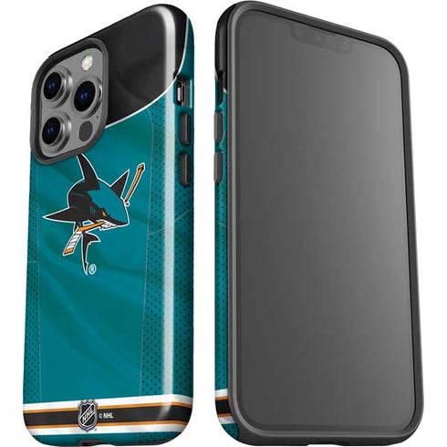 NHL San Jose Sharks Home Jersey iPhone 15 Pro Impact Case