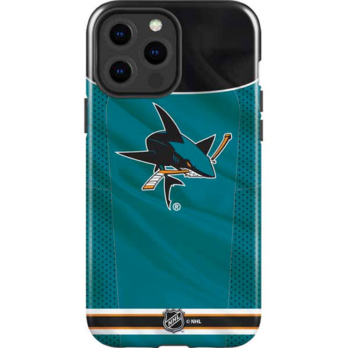 NHL San Jose Sharks Home Jersey iPhone 15 Pro Max Impact Case