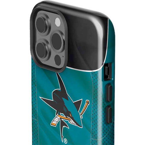NHL San Jose Sharks Home Jersey iPhone 15 Pro Max Impact Case
