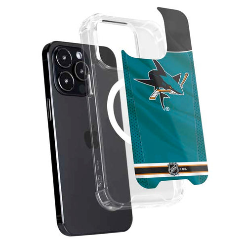 NHL San Jose Sharks Home Jersey iPhone 15 Pro Max MagSafe Case