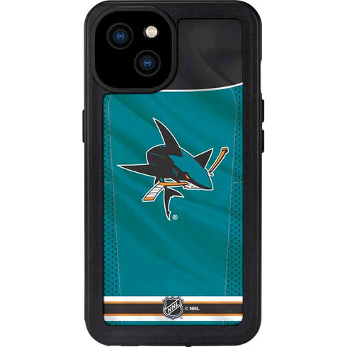 NHL San Jose Sharks Home Jersey iPhone 15 Plus Waterproof Case