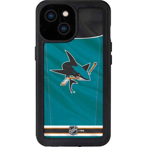 NHL San Jose Sharks Home Jersey iPhone 15 Waterproof Case