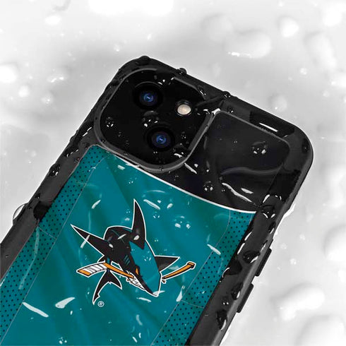 NHL San Jose Sharks Home Jersey iPhone 15 Waterproof Case