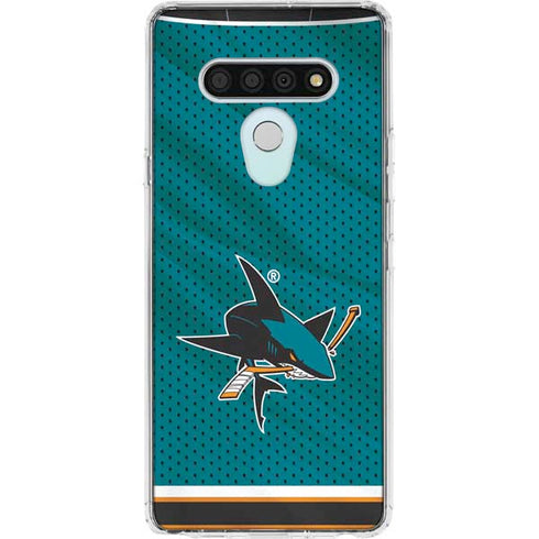 NHL San Jose Sharks Home Jersey LG Stylo 6 Clear Case