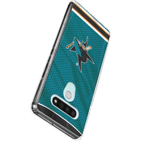 NHL San Jose Sharks Home Jersey LG Stylo 6 Clear Case