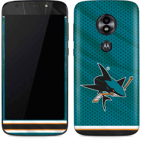 NHL San Jose Sharks Home Jersey Moto E5 Play Skin