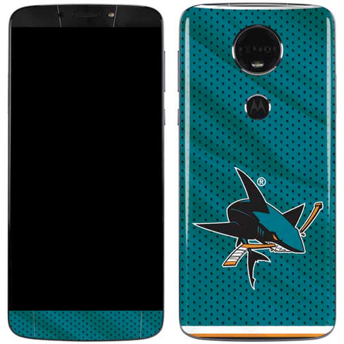 NHL San Jose Sharks Home Jersey Moto E5 Plus Skin