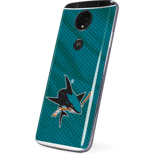 NHL San Jose Sharks Home Jersey Moto E5 Plus Skin