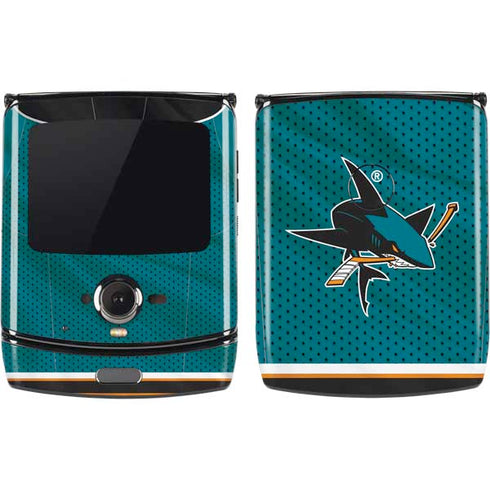 NHL San Jose Sharks Home Jersey Motorola RAZR Skin