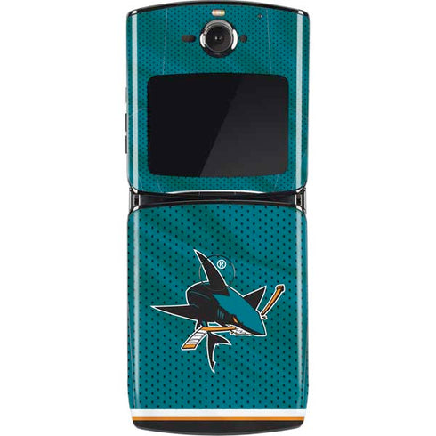 NHL San Jose Sharks Home Jersey Motorola RAZR Skin