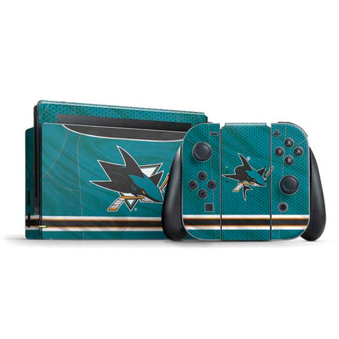 NHL San Jose Sharks Home Jersey Nintendo Switch Bundle Skin