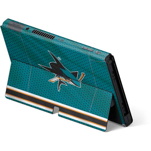 NHL San Jose Sharks Home Jersey Nintendo Switch OLED (2021) Skin