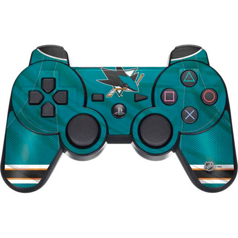 NHL San Jose Sharks Home Jersey PS3 Dual Shock wireless controller Skin