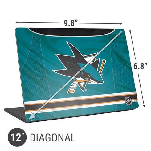 NHL San Jose Sharks Home Jersey Universal Laptop 12in (9.8 x 6.8in) Skin