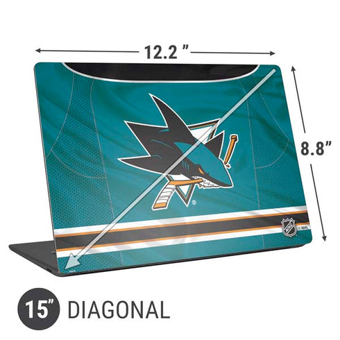 NHL San Jose Sharks Home Jersey Universal Laptop 15in (12.2 x 8.8in) Skin
