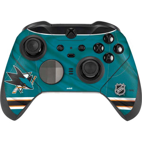 NHL San Jose Sharks Home Jersey Xbox Elite Wireless Controller Series 2 Skin