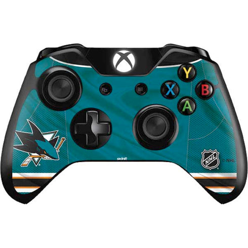 NHL San Jose Sharks Home Jersey Xbox One Controller Skin