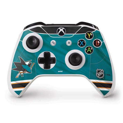 NHL San Jose Sharks Home Jersey Xbox One S Controller Skin
