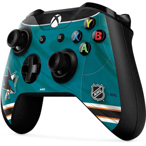 NHL San Jose Sharks Home Jersey Xbox One X Controller Skin