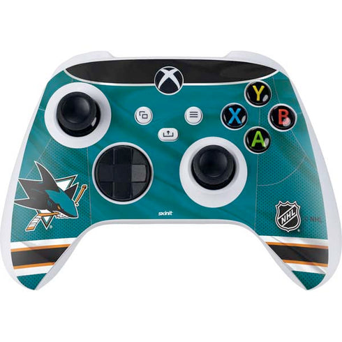 NHL San Jose Sharks Home Jersey Xbox Series S Controller Skin