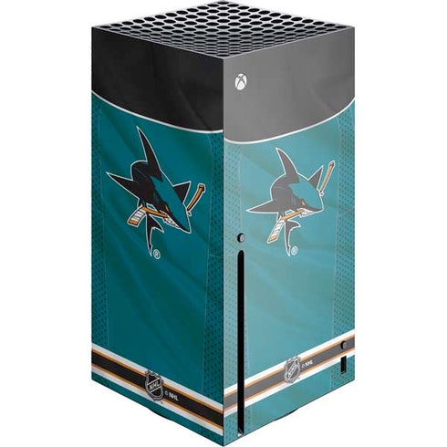 NHL San Jose Sharks Home Jersey Xbox Series X Console Skin