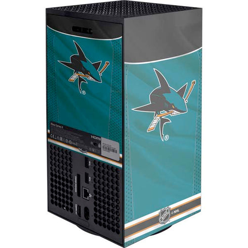 NHL San Jose Sharks Home Jersey Xbox Series X Console Skin