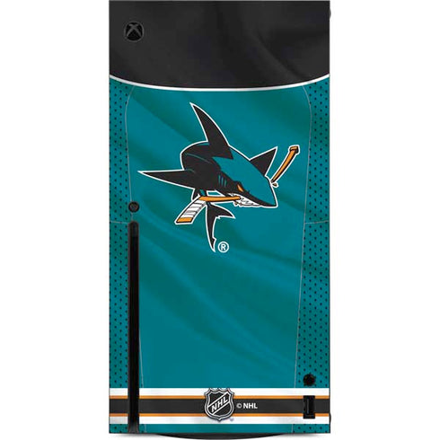 NHL San Jose Sharks Home Jersey Xbox Series X Console Skin