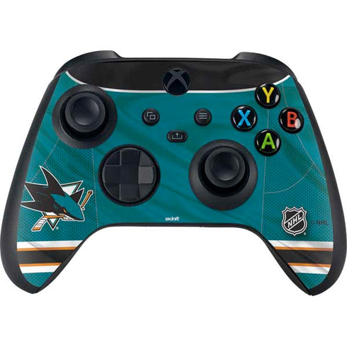 NHL San Jose Sharks Home Jersey Xbox Series X Controller Skin